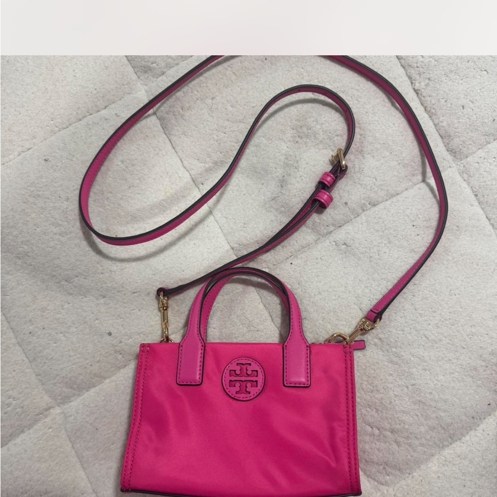 Tory Burch Pink Crossbody Bag with Adjustable Strap